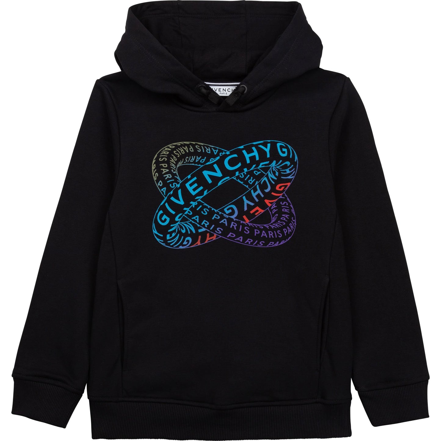 男童黑色Logo连帽卫衣