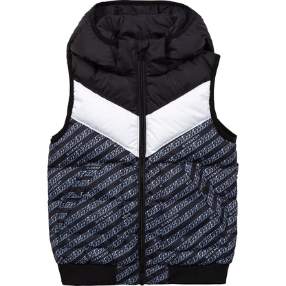 儿童黑色蓬松马甲