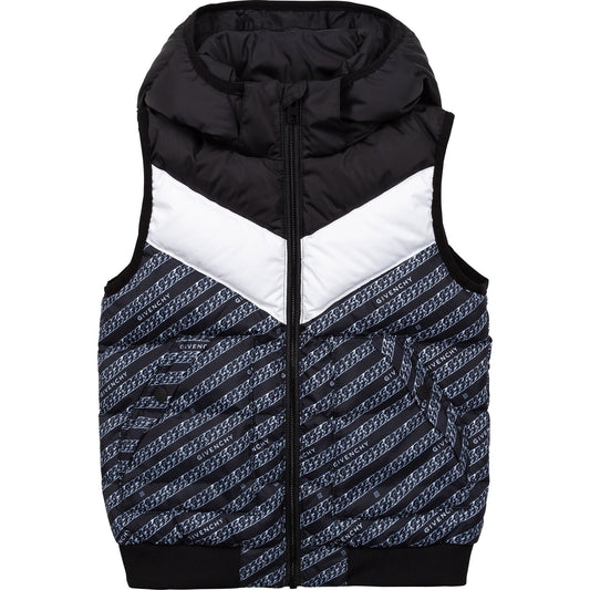 儿童黑色蓬松马甲