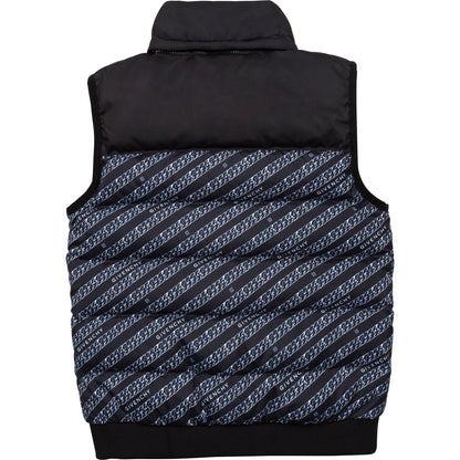 儿童黑色蓬松马甲