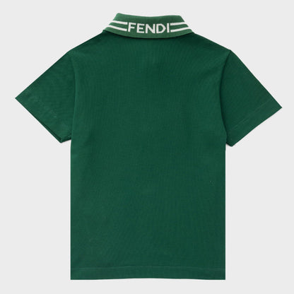 男童绿色棉Polo衬衫