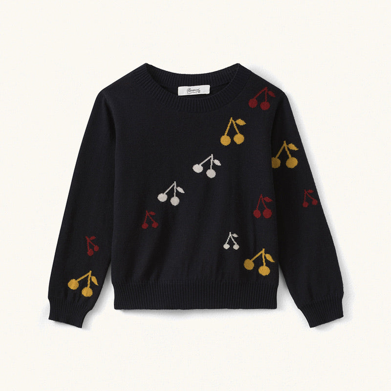 Girls Black Cherry Jumper