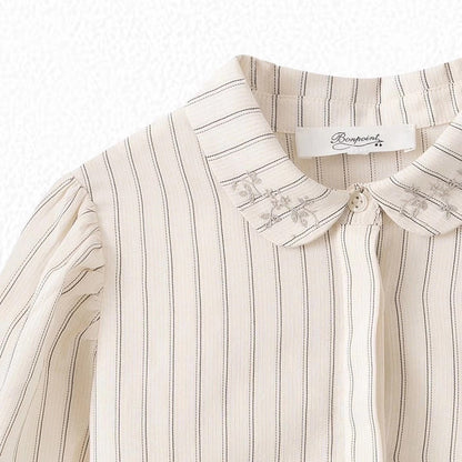 Boys & Girls Ecru Stripe Shirt