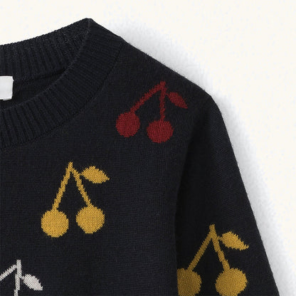 Girls Black Cherry Jumper
