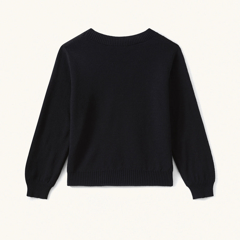 Girls Black Cherry Jumper