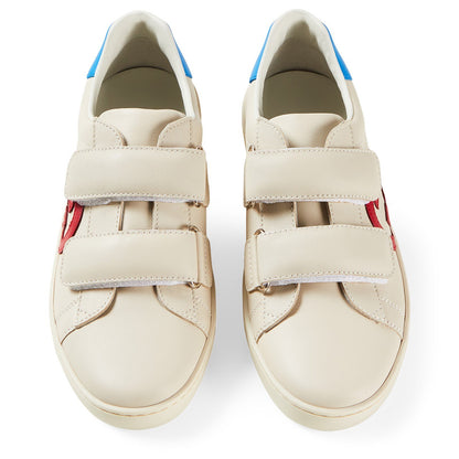Boys & Girls White GG Logo Leather Shoes