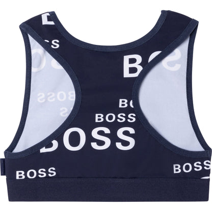 女童藏青色Logo背心