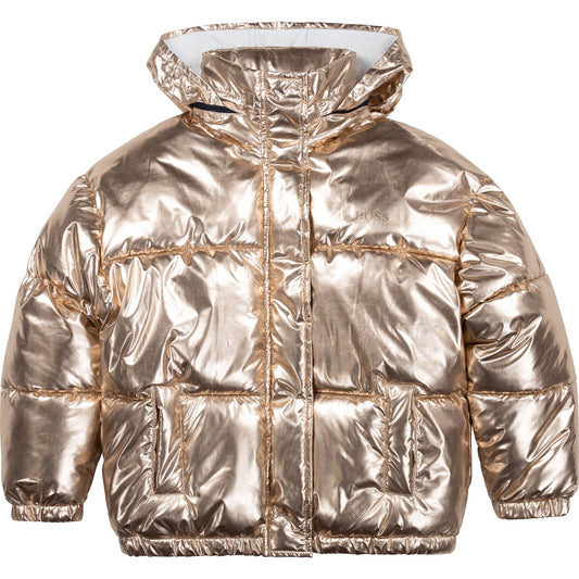 女童金色蓬松夹克