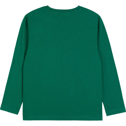 男童绿色Logo棉T恤