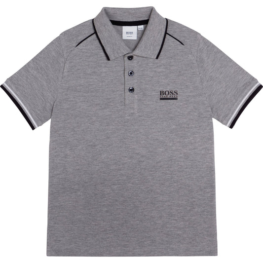 男童灰色Logo Polo衫