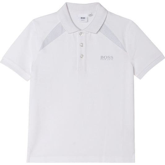 男童白色Logo Polo衫