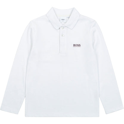 男童白色Logo Polo衫