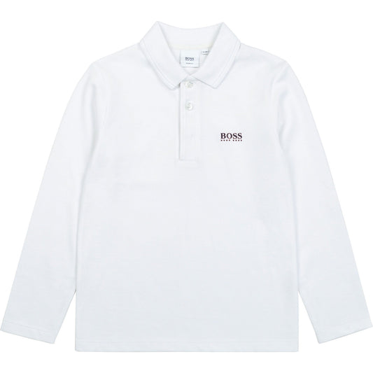 男童白色Logo Polo衫