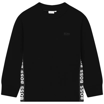 男童黑色Logo卫衣