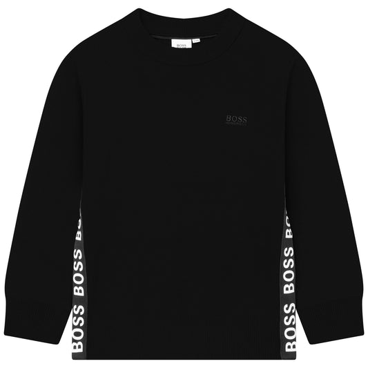 男童黑色Logo卫衣