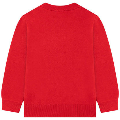 男童红色Logo卫衣