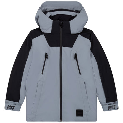 男童灰色连帽夹克