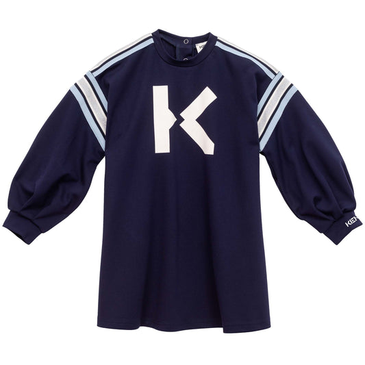 女童藏青色Logo连衣裙