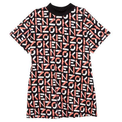 女童黑色Logo连衣裙