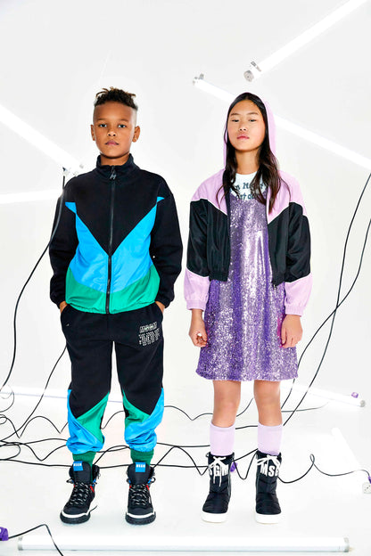 女童紫色拉链夹克