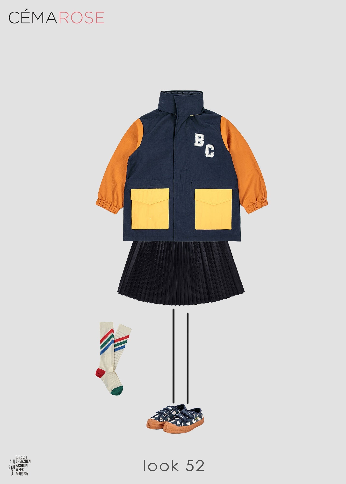 儿童白色条纹棉袜