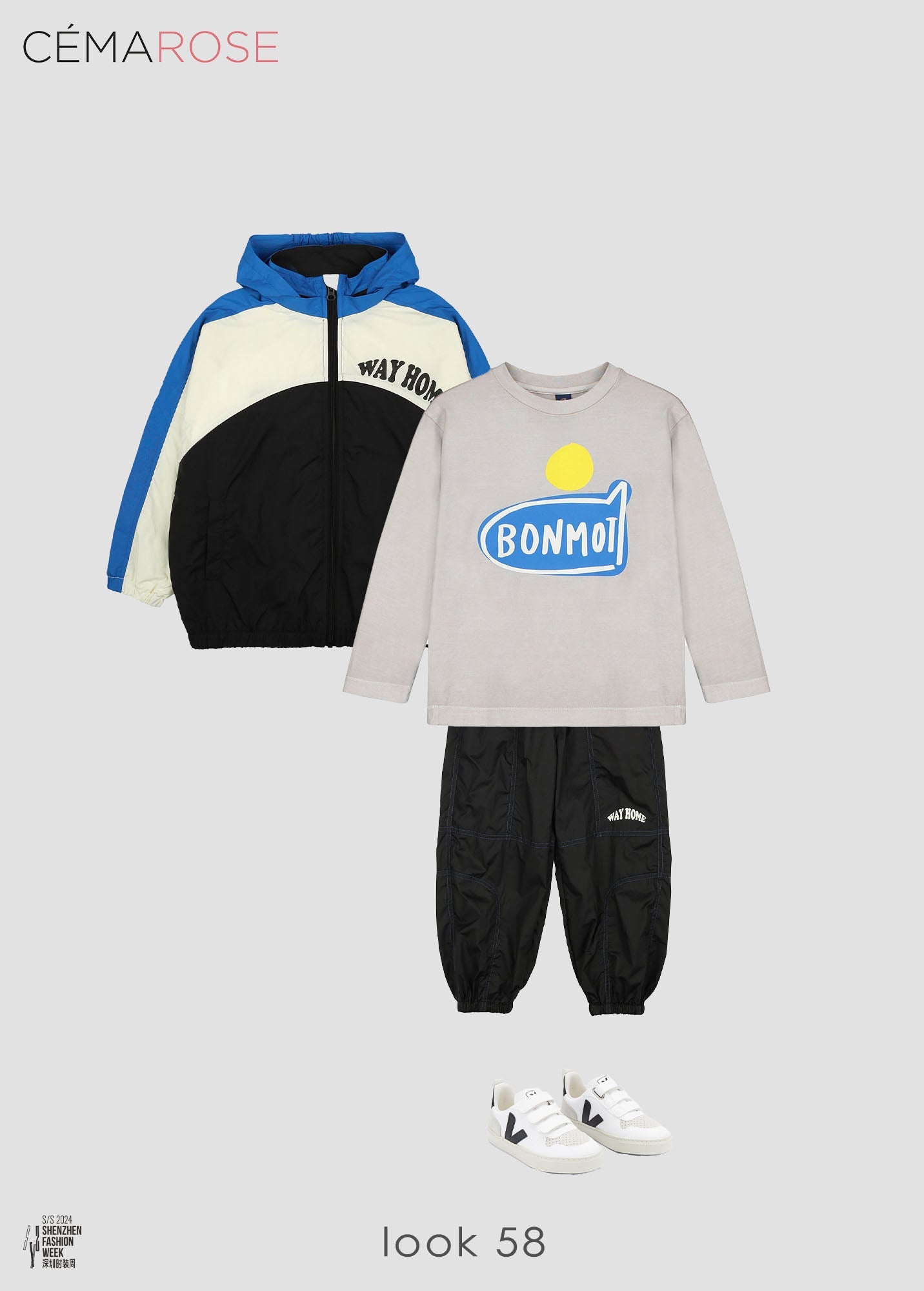 儿童蓝色拉链夹克