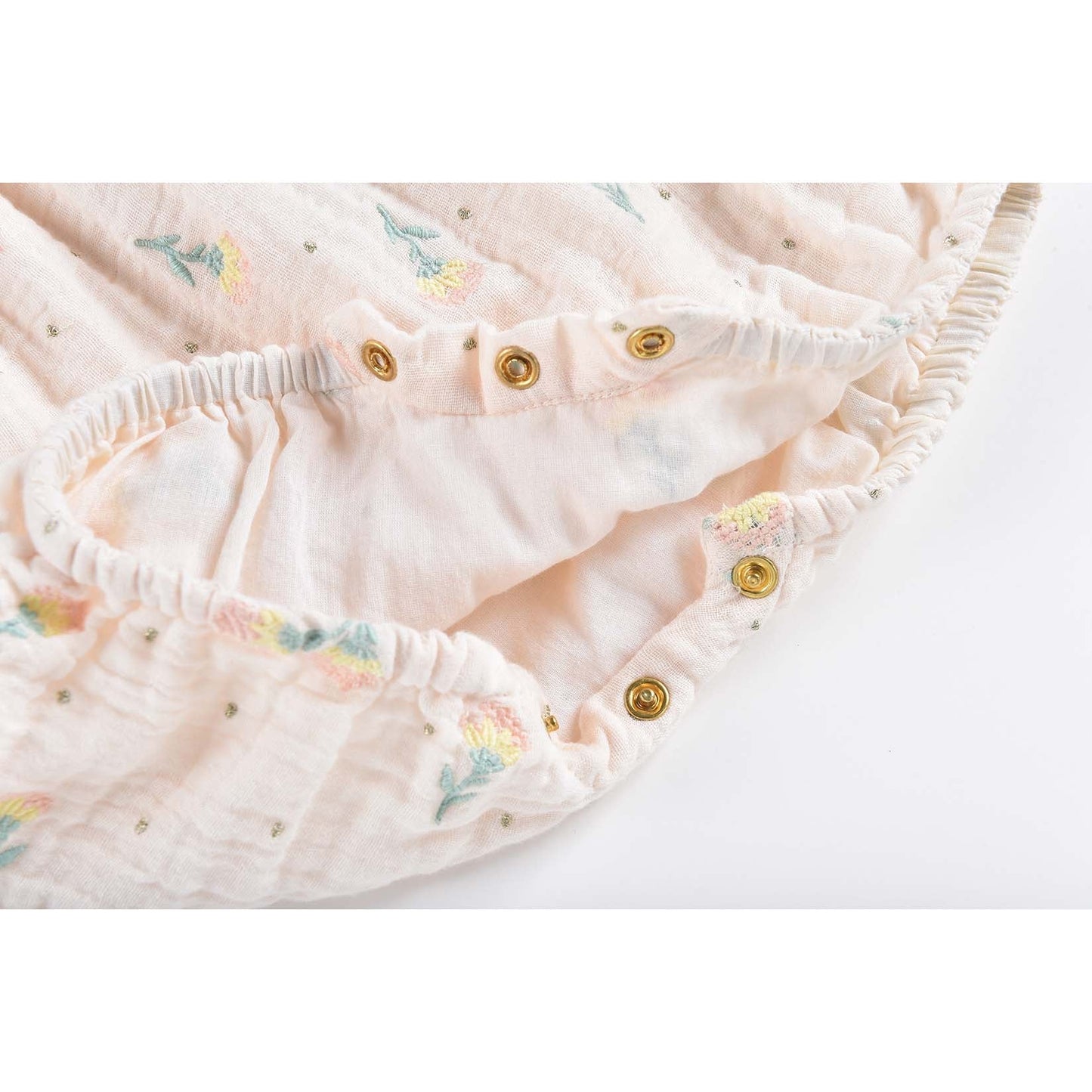 女童淡粉色花朵印花连体裤