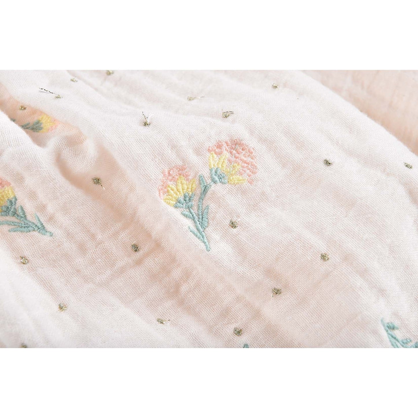 女童淡粉色花朵印花连体裤