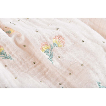 女童淡粉色花朵印花连体裤