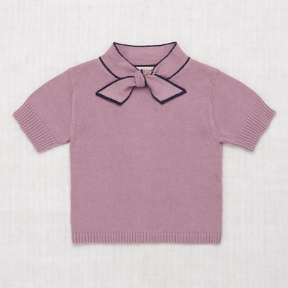 Girls Mauve Pima Cotton Sweater
