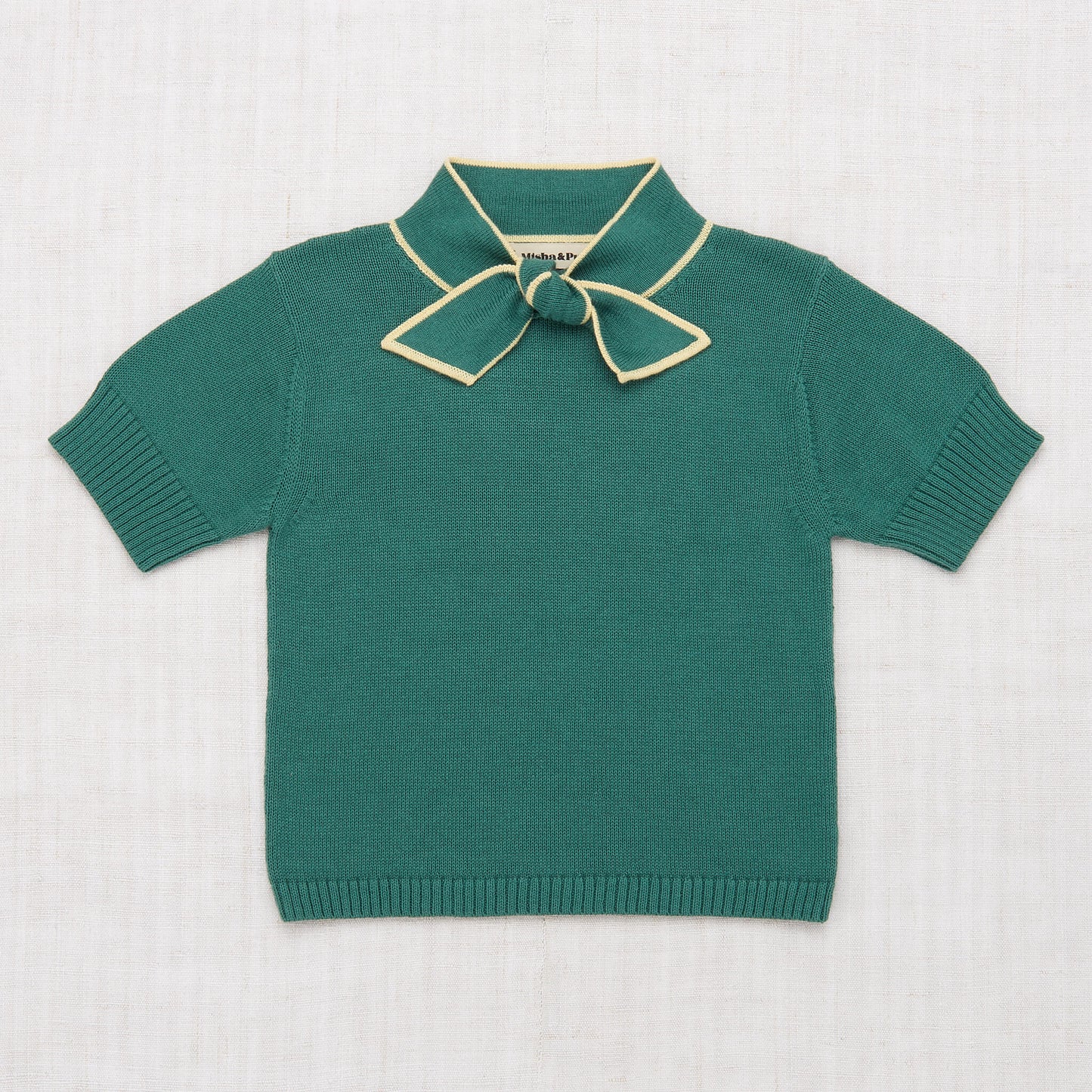 Girls Green Pima Cotton Sweater