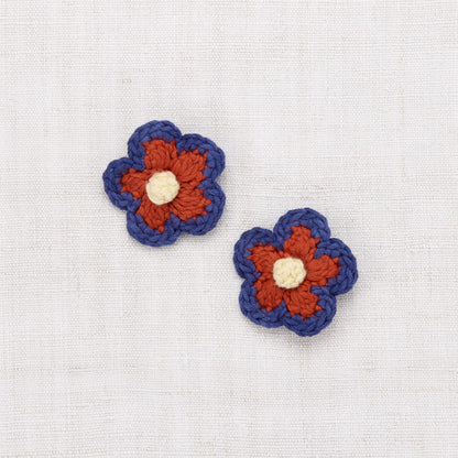 Girls Blue Flower Hair Clips