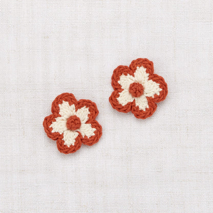 Girls Red Flower Hair Clips