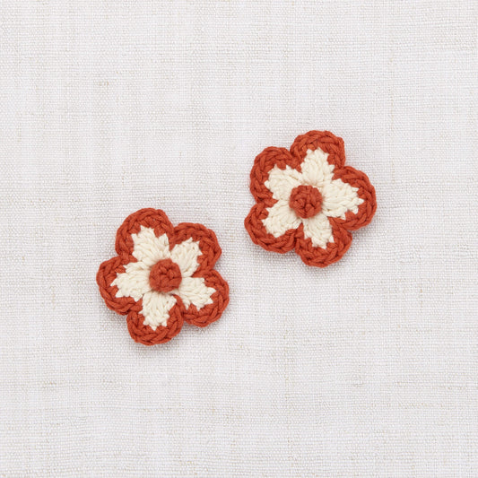 Girls Red Flower Hair Clips