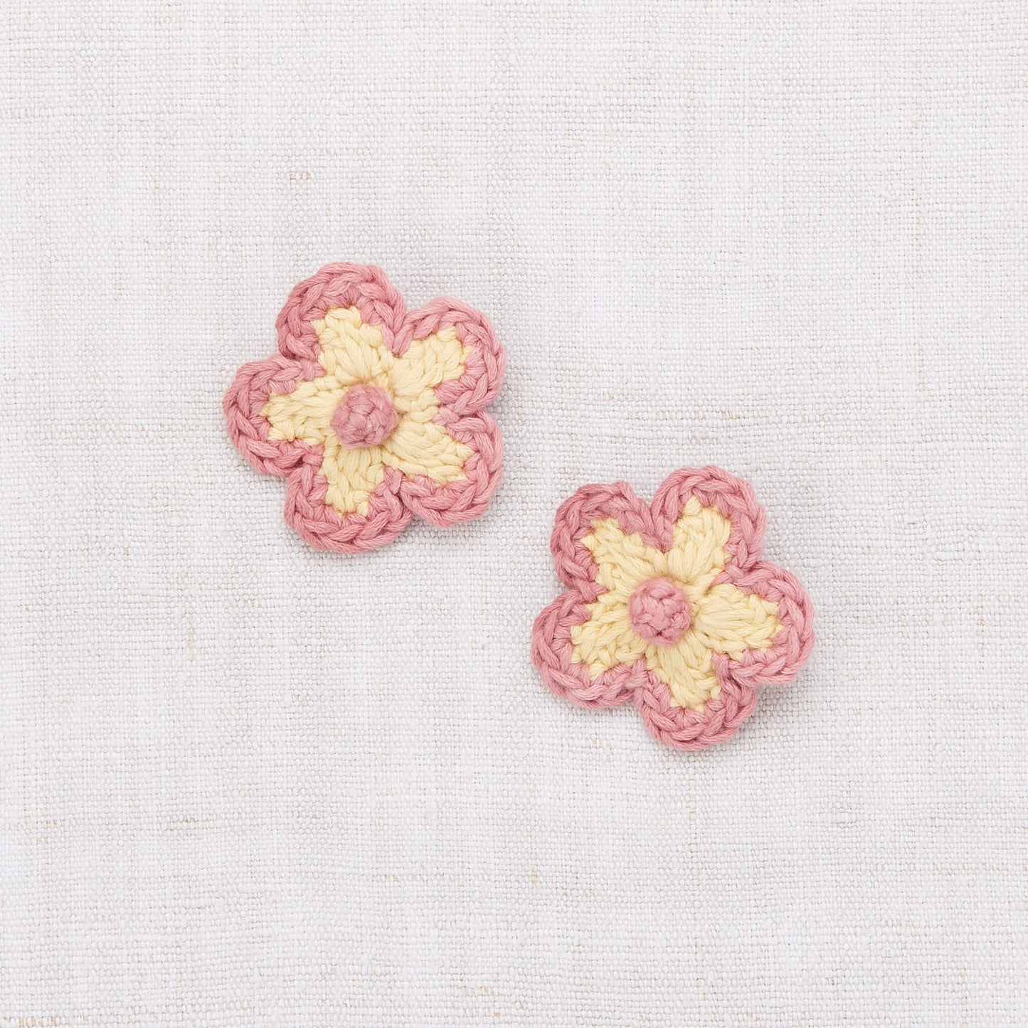 Girls Pink Flower Hair Clips