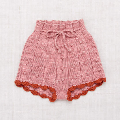 Girls Pink Popcorn Pima Cotton Shorts