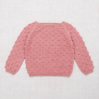 Girls Pink Popcorn Pima Cotton Sweater