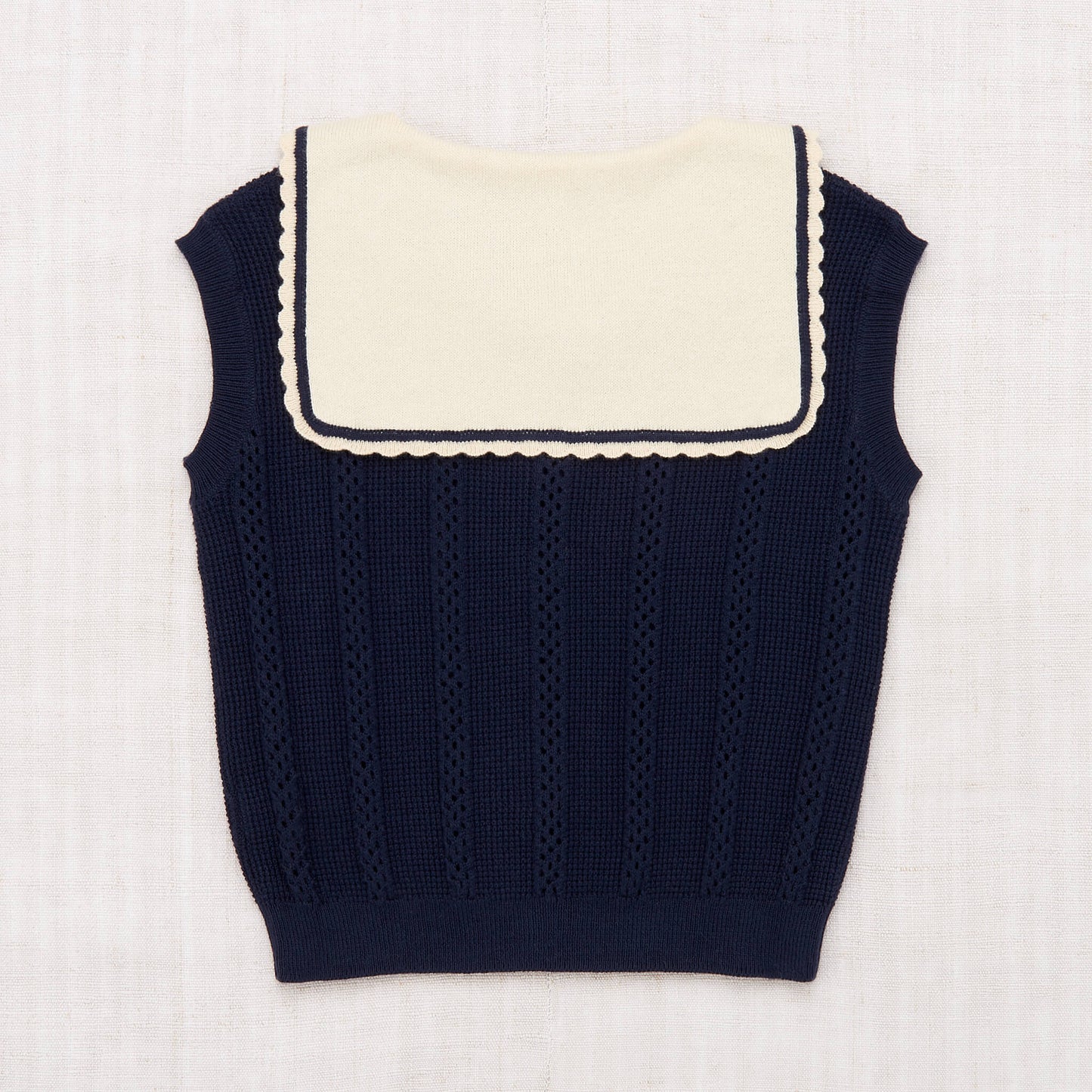 Girls Dark Blue Pima Cotton Vest