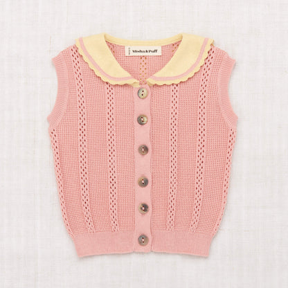 Girls Pink Pima Cotton Vest