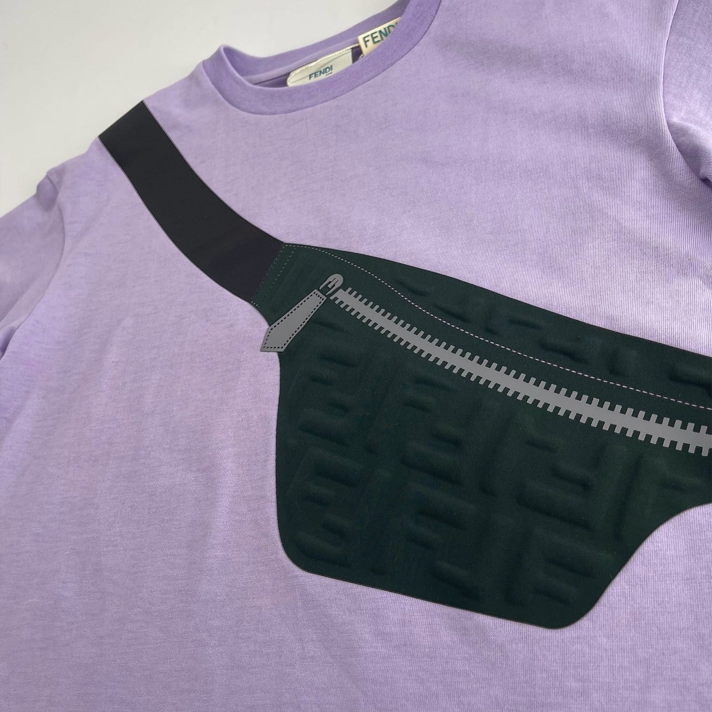 儿童紫色印花棉T恤