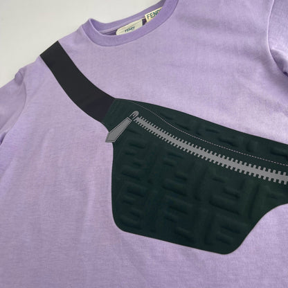 儿童紫色印花棉T恤