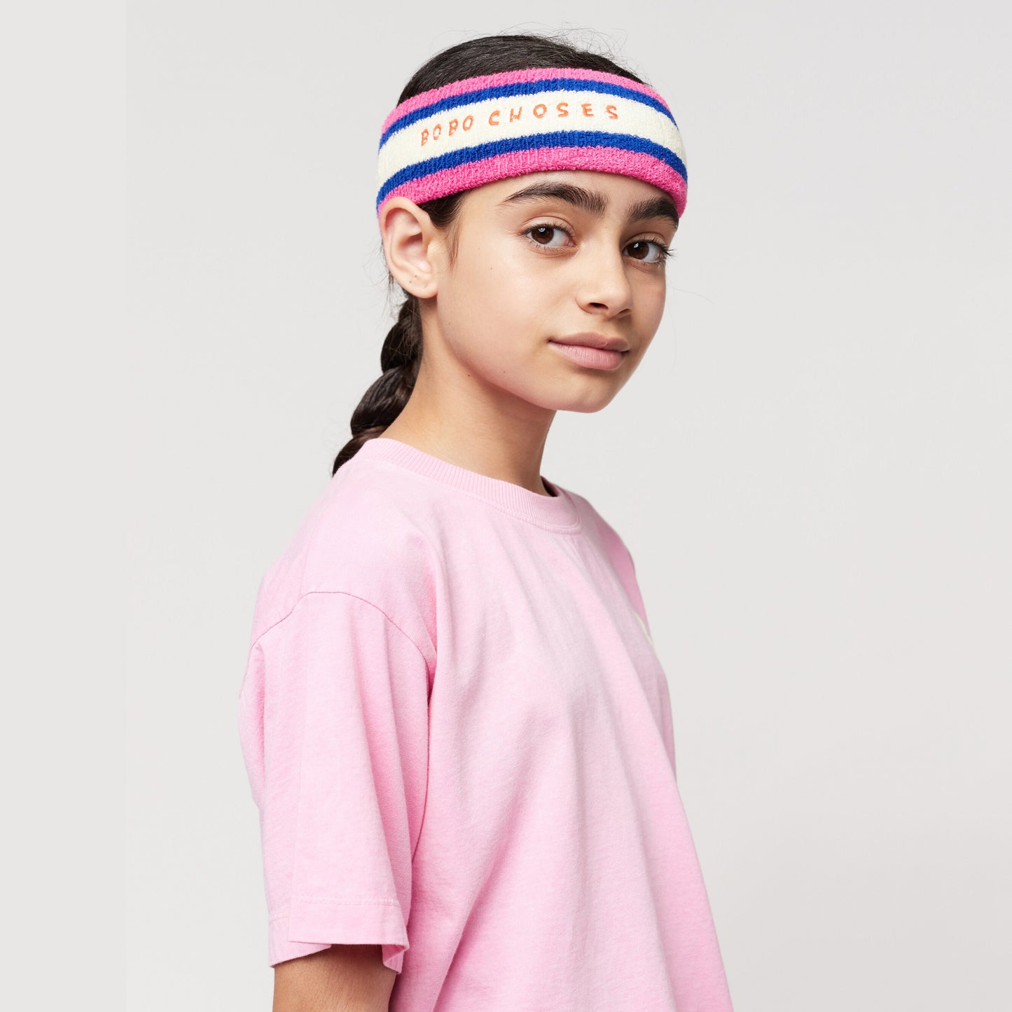 女童粉色Logo发带