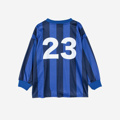 儿童蓝色条纹运动T恤