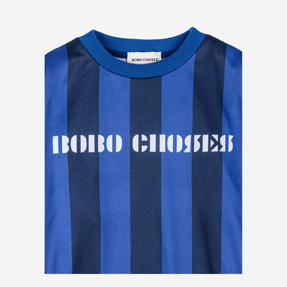 儿童蓝色条纹运动T恤