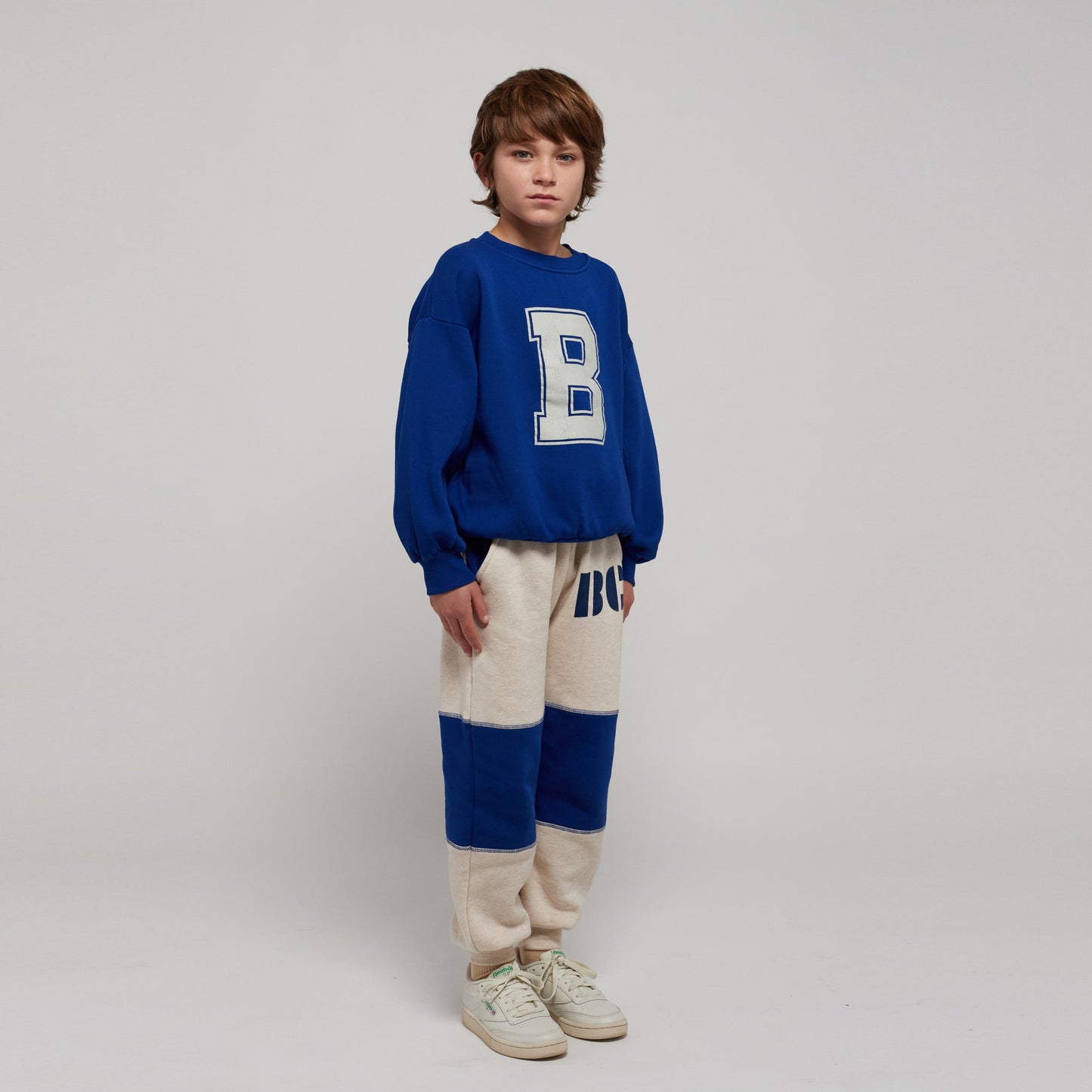 儿童蓝色Logo棉卫衣