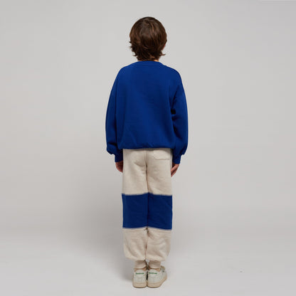 儿童蓝色Logo棉卫衣