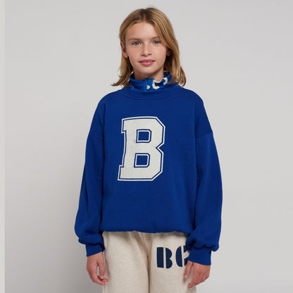 儿童蓝色Logo棉卫衣