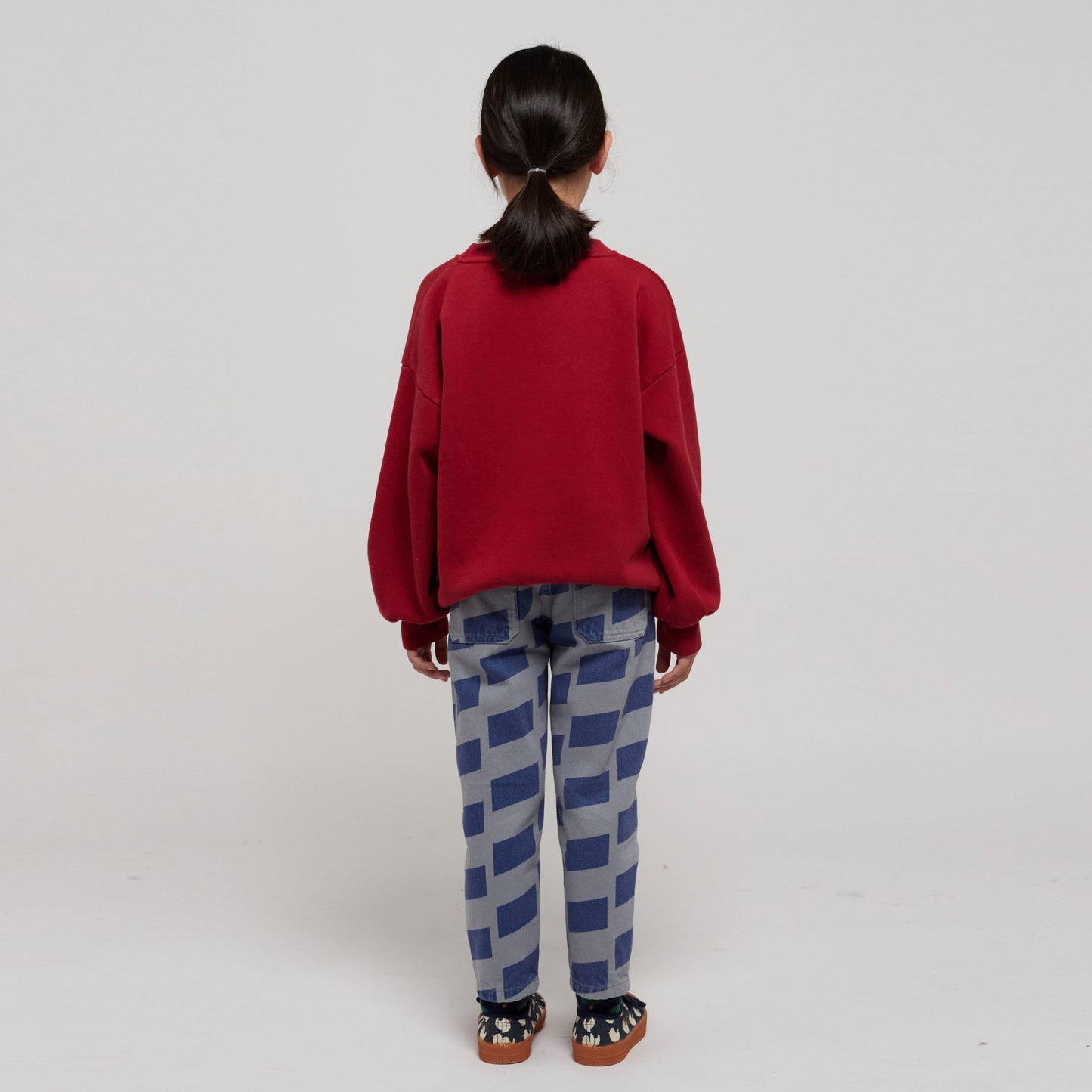 儿童红色印花棉卫衣