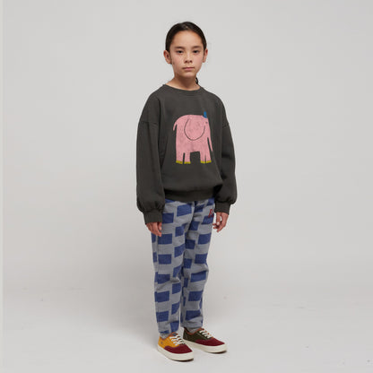 儿童灰色印花棉卫衣