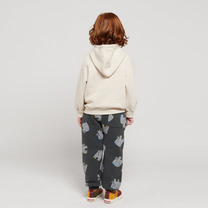 儿童米色连帽棉卫衣